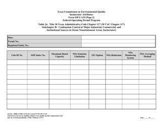 Form TCEQ-10086 (OP-UA35) Incinerator Attributes - Texas, Page 16