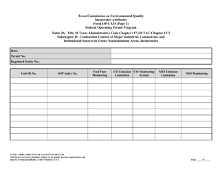Form TCEQ-10086 (OP-UA35) Incinerator Attributes - Texas, Page 17