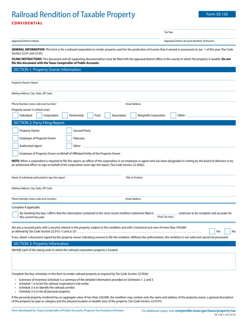 Form 50-156  Printable Pdf