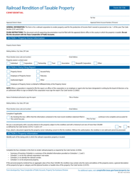 Form 50-156 Railroad Rendition of Taxable Property - Texas