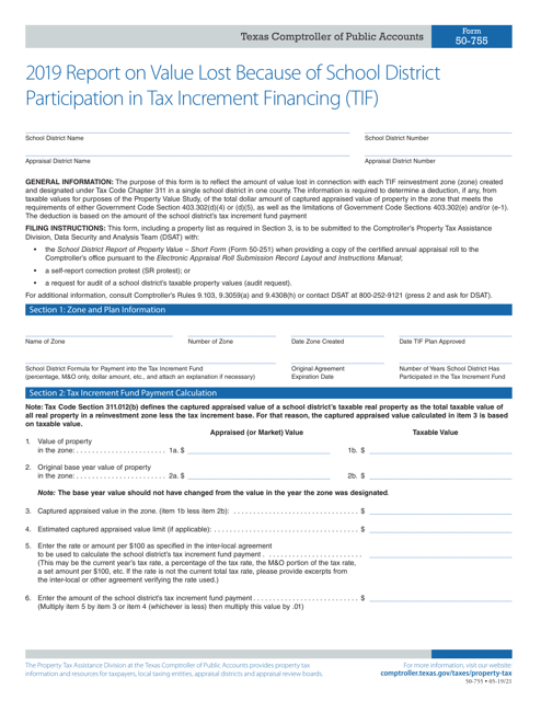 Form 50-755 2019 Printable Pdf