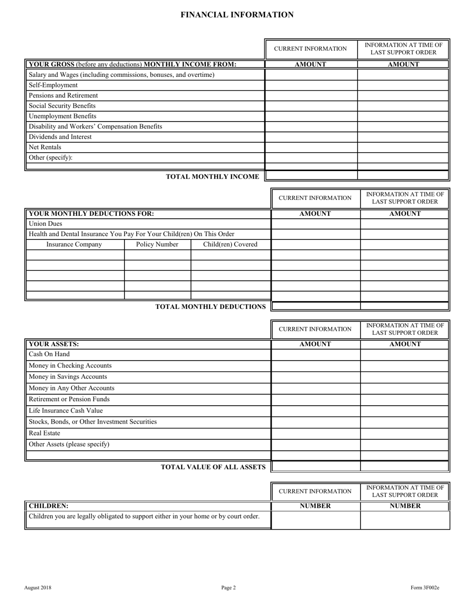 Form 3F002E - Fill Out, Sign Online and Download Printable PDF, Texas ...