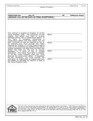 TREC Form 23-15 New Home Contract (Incomplete Construction) - Texas, Page 8