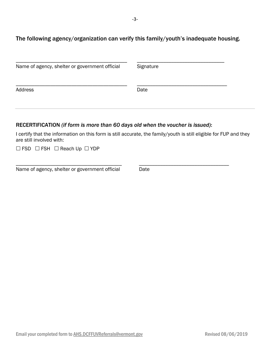 Documentation of Inadequate Housing - Vermont, Page 3