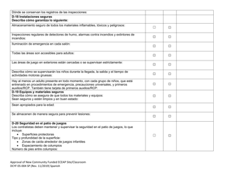 DCYF Formulario 05-004 Aprobacion De Nuevo Centro/Salon Eceap Financiado Por La Comunidad - Washington (Spanish), Page 4