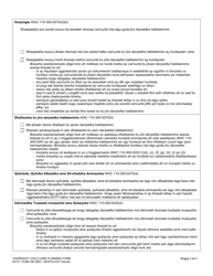 DCYF Form 15-895 Overnight Child Care Planning Form (Family Home and Center Programs) - Washington (Somali), Page 2