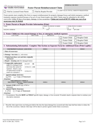 DCYF Form 18-400 Foster Parent Reimbursement Claim - Washington, Page 2