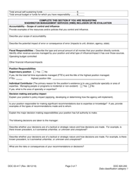 Form DOC03-417 Position Review Request - Washington, Page 3