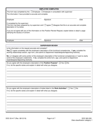 Form DOC03-417 Position Review Request - Washington, Page 4