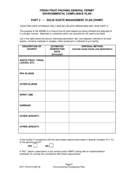 Form ECY070-515 Fresh Fruit Packing General Permit Environmental Compliance Plan (Ecp) - Washington, Page 11