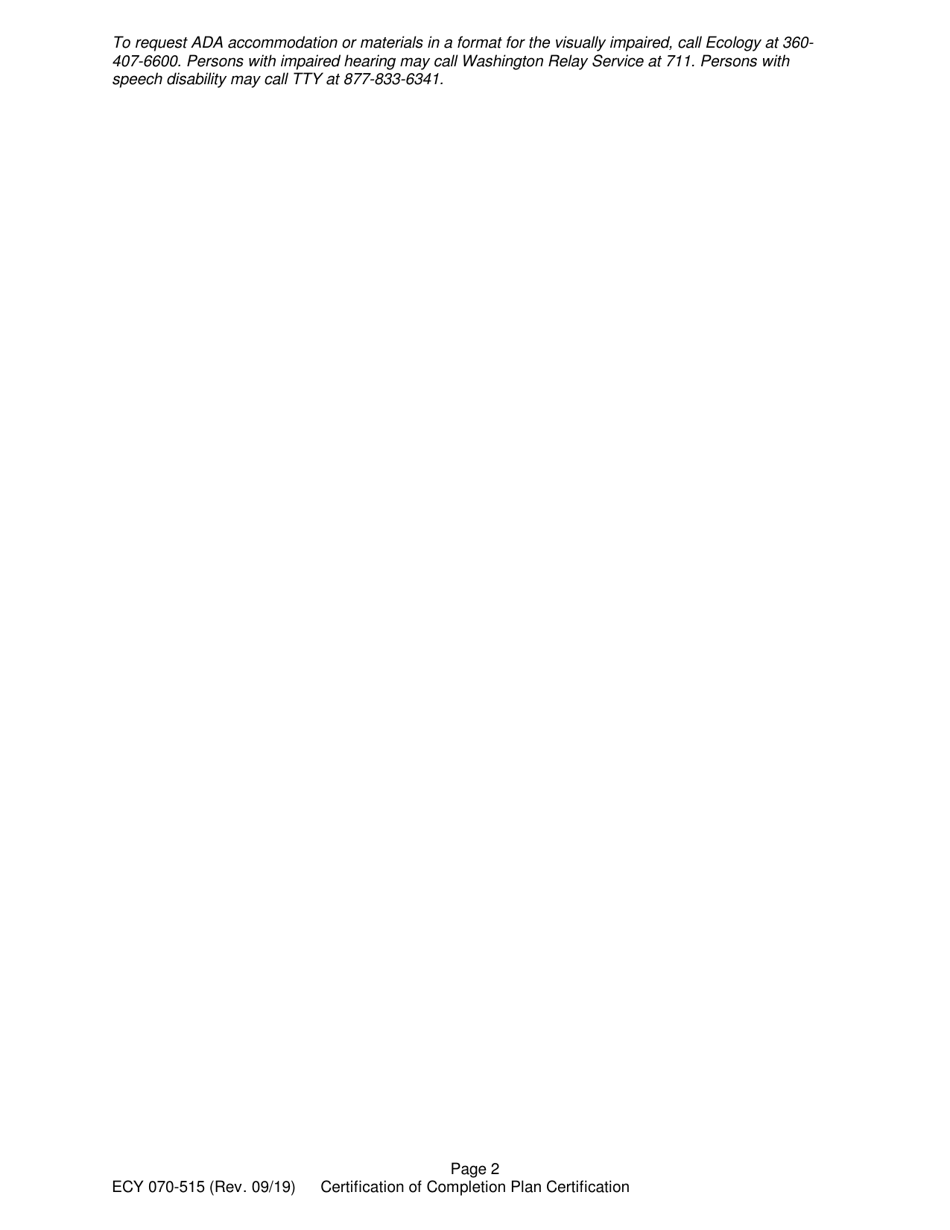 Form ECY070-515 Fresh Fruit Packing General Permit Environmental Compliance Plan (Ecp) - Washington, Page 5