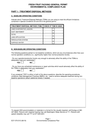Form ECY070-515 Fresh Fruit Packing General Permit Environmental Compliance Plan (Ecp) - Washington, Page 7