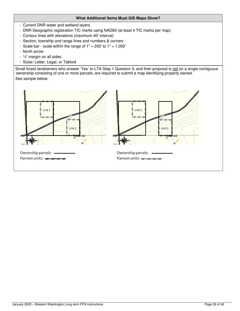 Instructions for Long-Term Forest Practices Application Instructions - Western Washington - Washington, Page 32