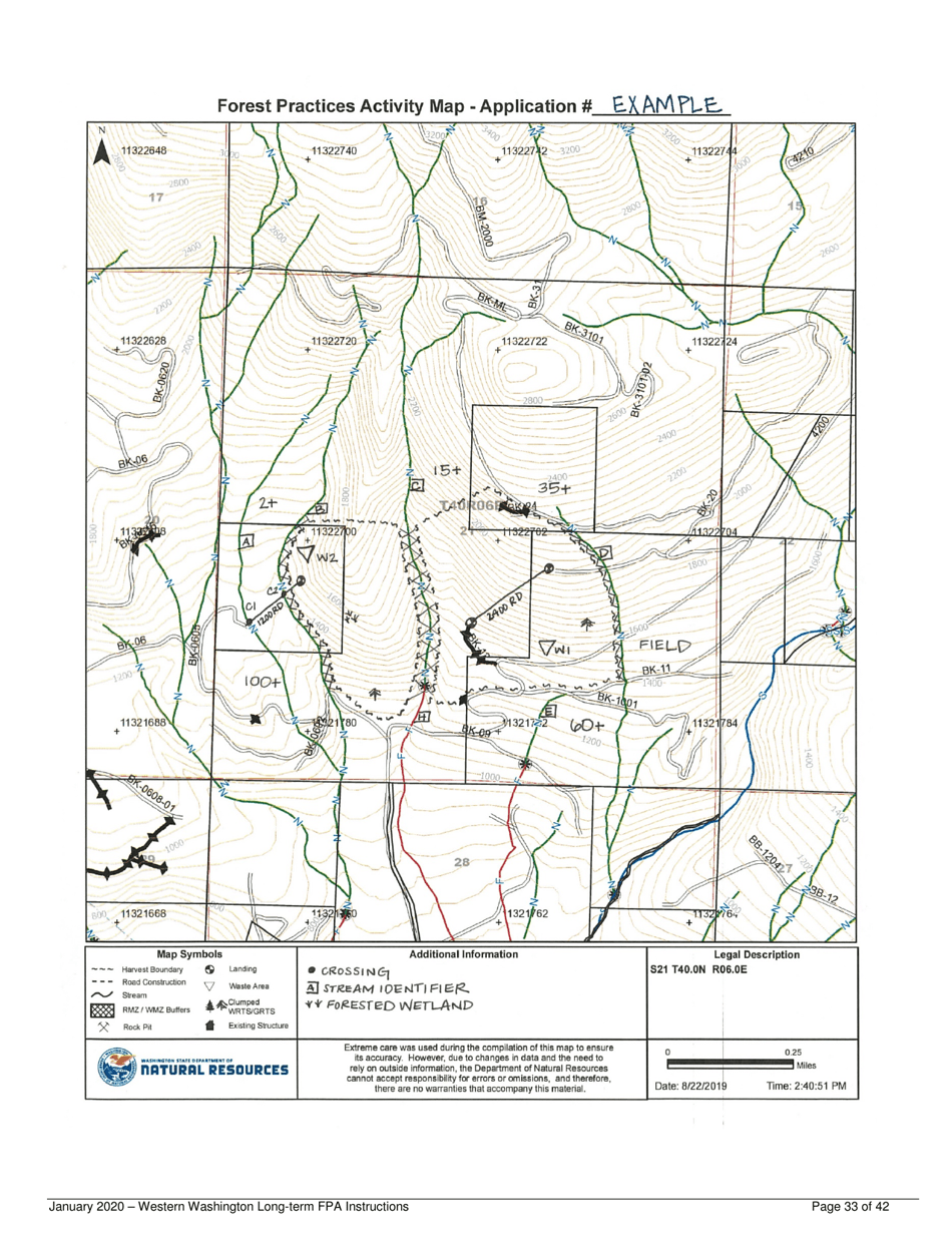 Instructions for Long-Term Forest Practices Application Instructions - Western Washington - Washington, Page 33