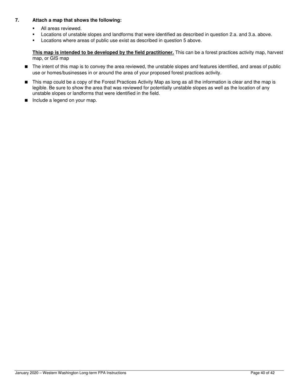Instructions for Long-Term Forest Practices Application Instructions - Western Washington - Washington, Page 40