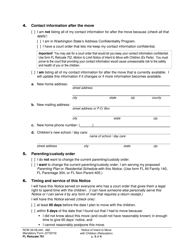 Form FL Relocate701 Notice of Intent to Move With Children (Relocation) - Washington, Page 3