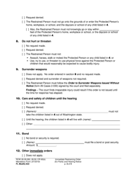 Form FL Modify622 Immediate Restraining Order (Ex Parte) and Hearing Notice - Washington, Page 3