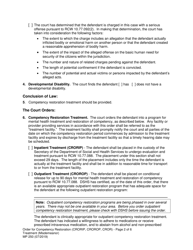 Form MP250 Order for Competency Restoration Treatment (Misdemeanor) - Washington, Page 2