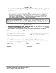 Form CrRLJ07.0960 Stalking No-Contact Order - Washington, Page 2