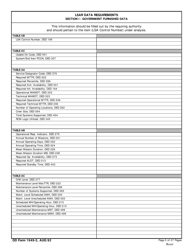 DD Form 1949-3 Section I Lsar Data Requirements, Government Furnished Data (Pages 4 - 8 of 27), Page 2