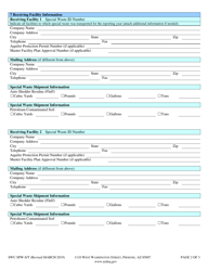 Form SWU SPW-S/TI Special Waste Shipper/Transporter Annual Report - Arizona, Page 3