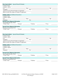 Form SWU SPW-S/TI Special Waste Shipper/Transporter Annual Report - Arizona, Page 4