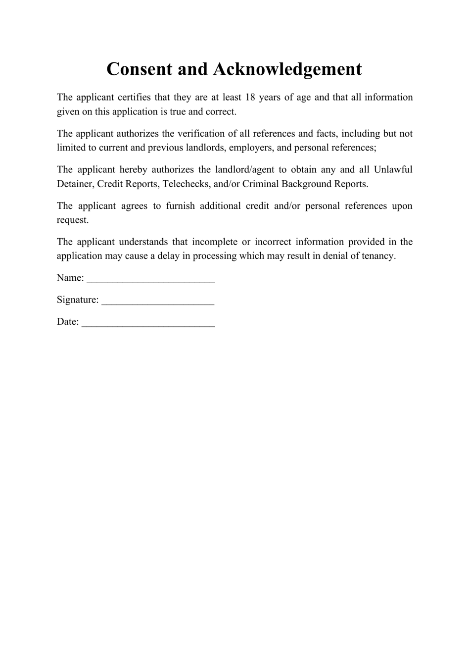 Rental Application Form - West Virginia, Page 4