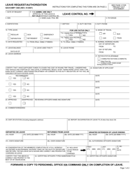 Document preview: NAVCOMPT Form 3065 Leave Request/Authorization