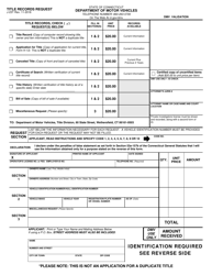Form J-23T Title Records Request - Connecticut