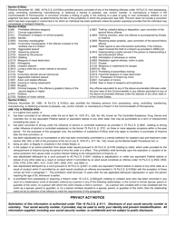 Form SP4-127 Application for a Pennsylvania License to Carry Firearms - Pennsylvania, Page 2