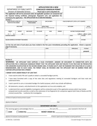 Document preview: Form 12-299A Application for a New Concealed Handgun Permit - Alaska