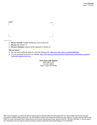 Form 5506-NAR Texas Nurse Aide Registry Employment Verification - Texas, Page 2