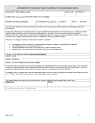 Minnesota Uniform Firearm Application Permit to Carry a Pistol - Minnesota, Page 2