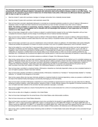 Minnesota Uniform Firearm Application Permit to Carry a Pistol - Minnesota, Page 3