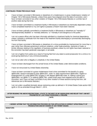 Minnesota Uniform Firearm Application/Receipt Permit to Purchase/Transfer - Minnesota, Page 4