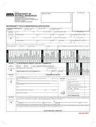 Form LB014-05 &quot;Watercraft Title &amp; Registration Application&quot; - Minnesota, Page 3