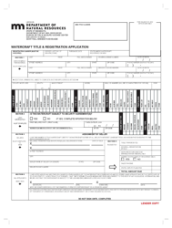 Form LB014-05 &quot;Watercraft Title &amp; Registration Application&quot; - Minnesota, Page 4