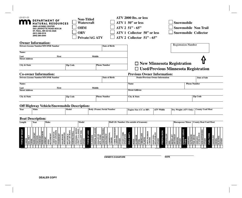 Form LB-001-05 - Fill Out, Sign Online And Download Printable PDF ...