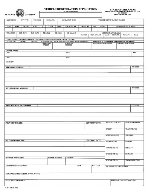 Form 10-381  Printable Pdf