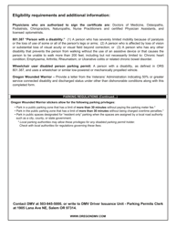 Form 735-265 Application for Parking Permit for an Individual With a Disability - Oregon, Page 4