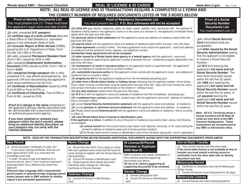 Form CDL-1 Application for Commercial Drivers License - Rhode Island, Page 3