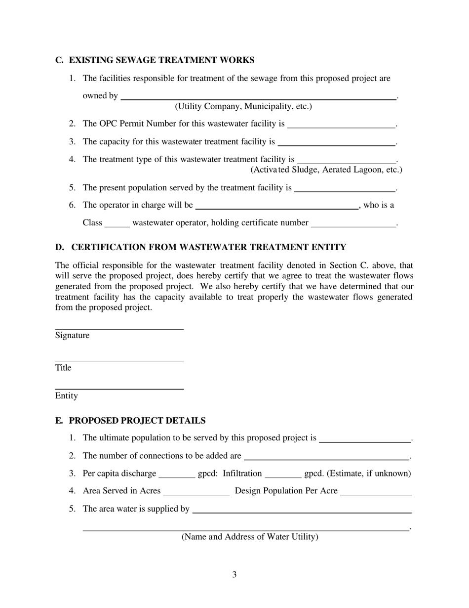 Information Regarding Proposed Wastewater Projects to: the Mississippi Office of Pollution Control - Mississippi, Page 3