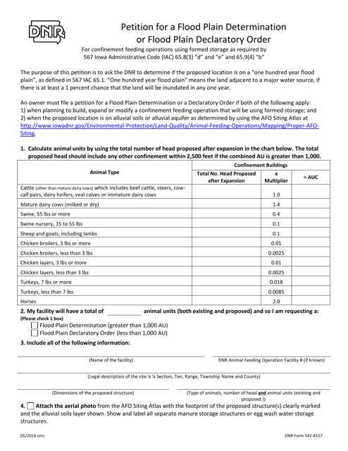 DNR Form 542-8157  Printable Pdf