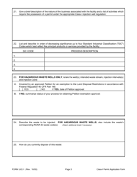 Form UIC-1 Class-I Waste Injection Well Permit Application - Louisiana, Page 3