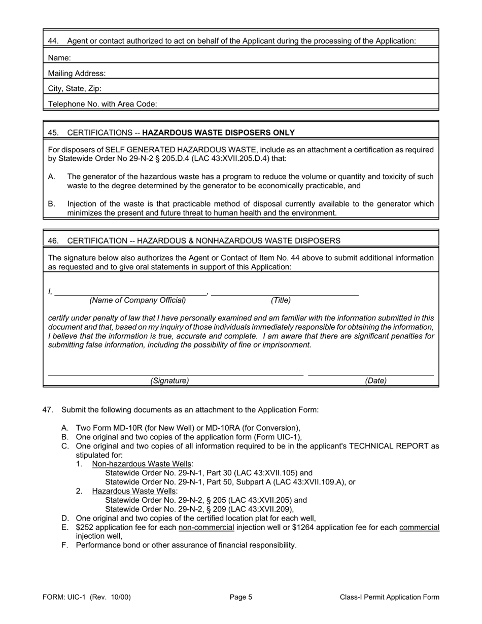 Form UIC-1 - Fill Out, Sign Online and Download Printable PDF ...