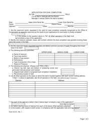 Form ADC Application for Dual Completion - Louisiana