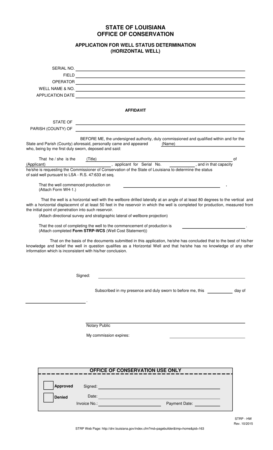 Form STRP-HW - Fill Out, Sign Online and Download Printable PDF ...