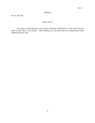 Form 160 Motion Rehearing Disposition - Kansas, Page 2