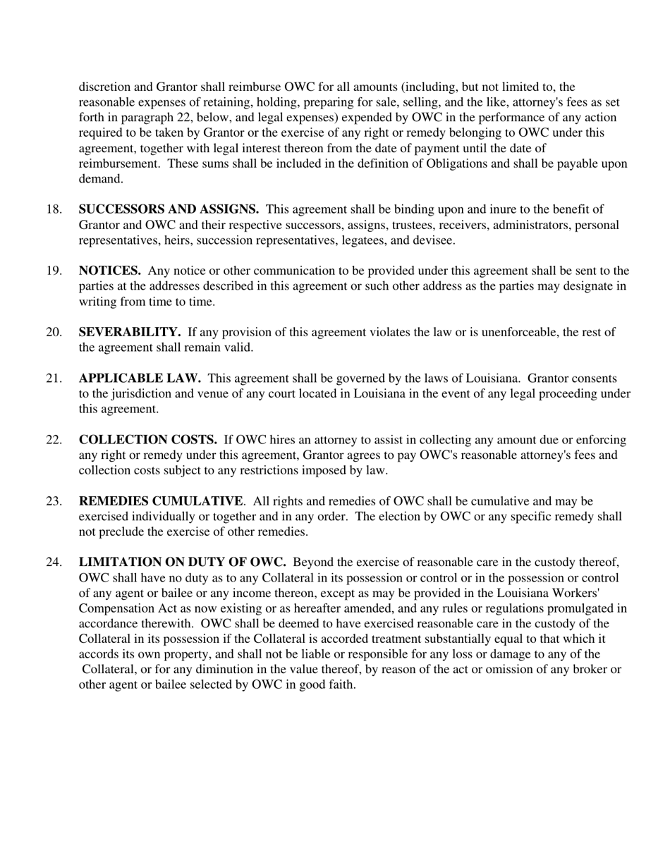 Security Agreement for Certificate of Deposit - Louisiana, Page 5