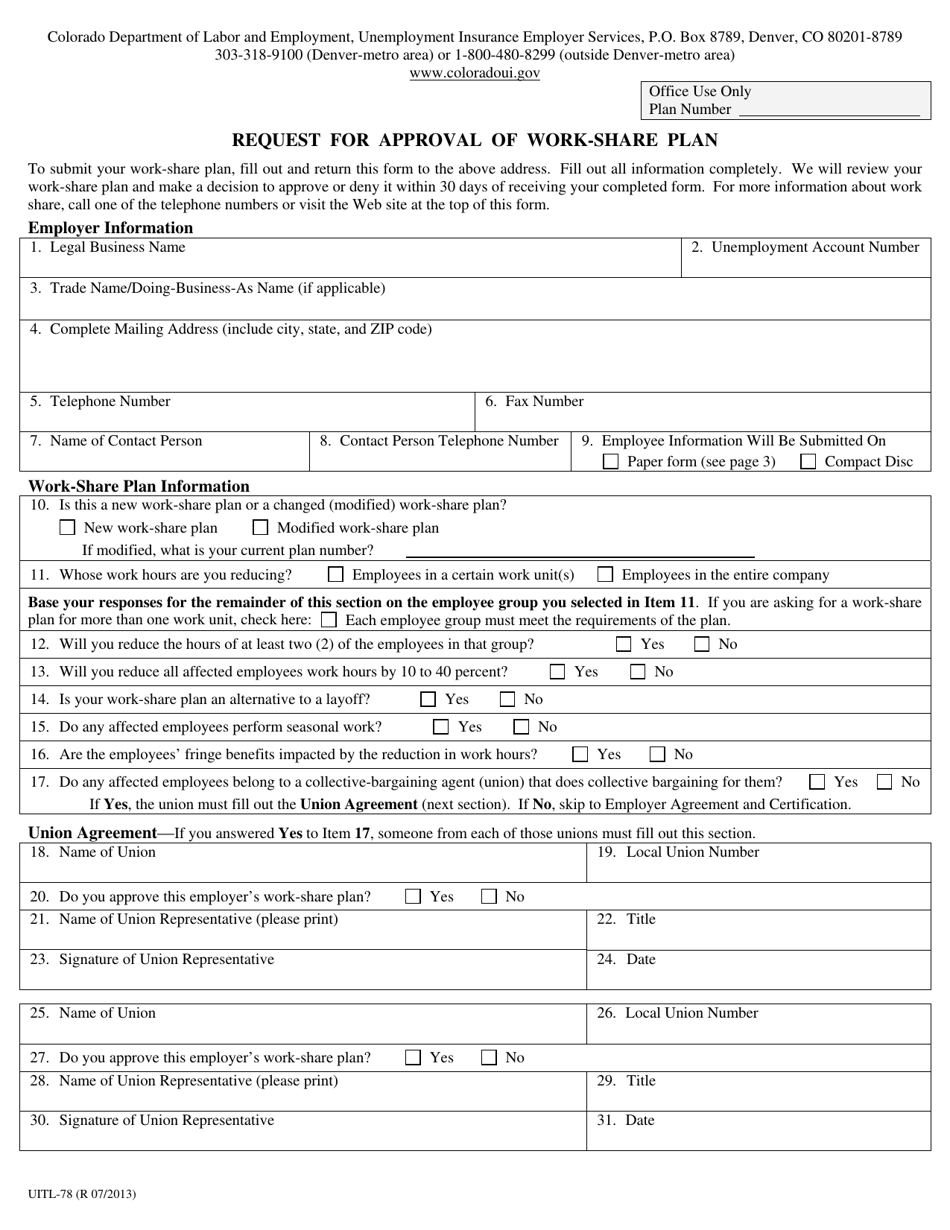 Form UITL-78 - Fill Out, Sign Online and Download Printable PDF ...